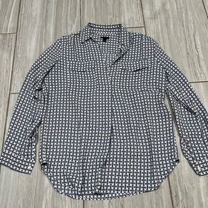 Ann Taylor Blue Chain Blouse